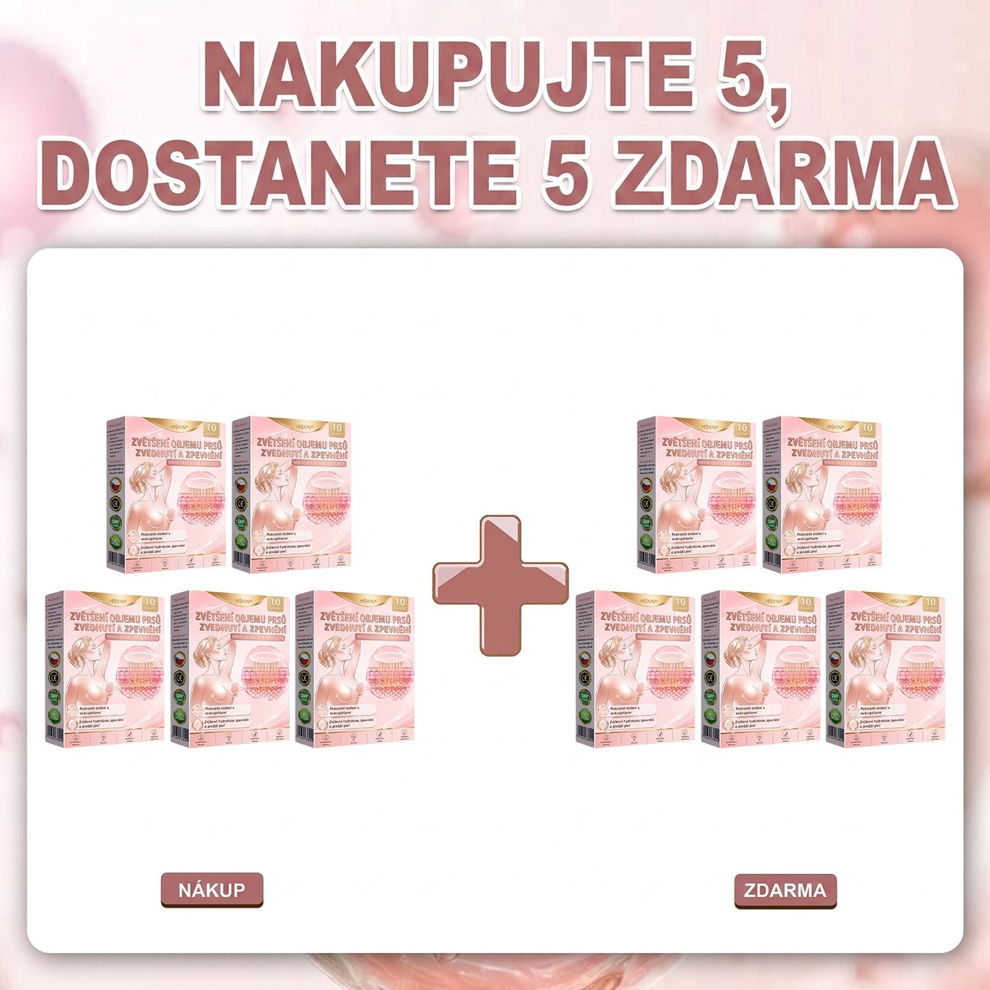 ✈️HISKIN® Mikroneedlová náplast pro podporu objemu, lifting a pevnost prsou