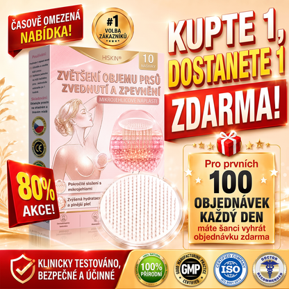 ✈️HISKIN® Mikroneedlová náplast pro podporu objemu, lifting a pevnost prsou