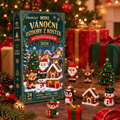 🎄Adventní kalendář s 24 vánočními mini ozdobami z kostiček