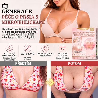 ✈️HISKIN® Mikroneedlová náplast pro podporu objemu, lifting a pevnost prsou