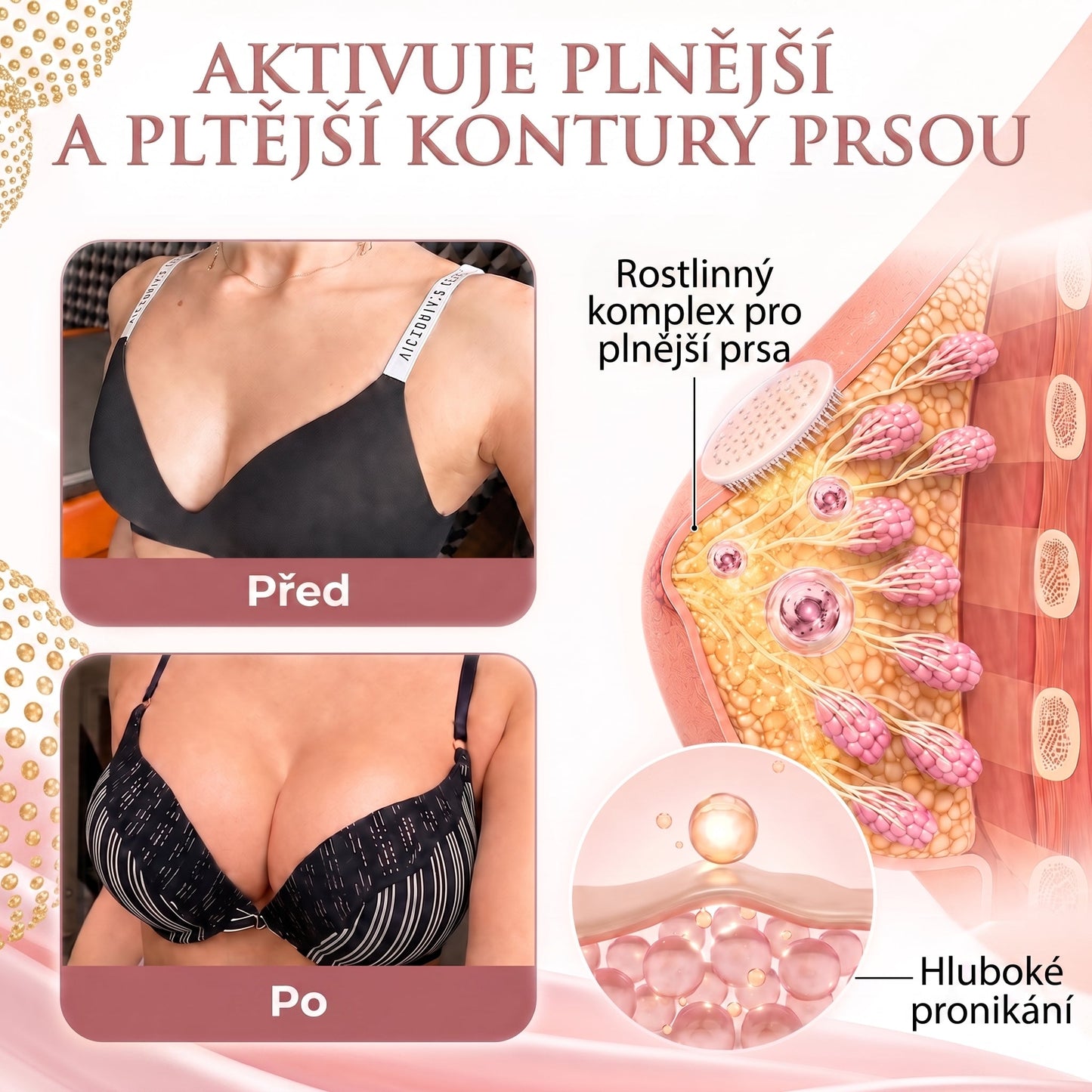 ✈️HISKIN® Mikroneedlová náplast pro podporu objemu, lifting a pevnost prsou